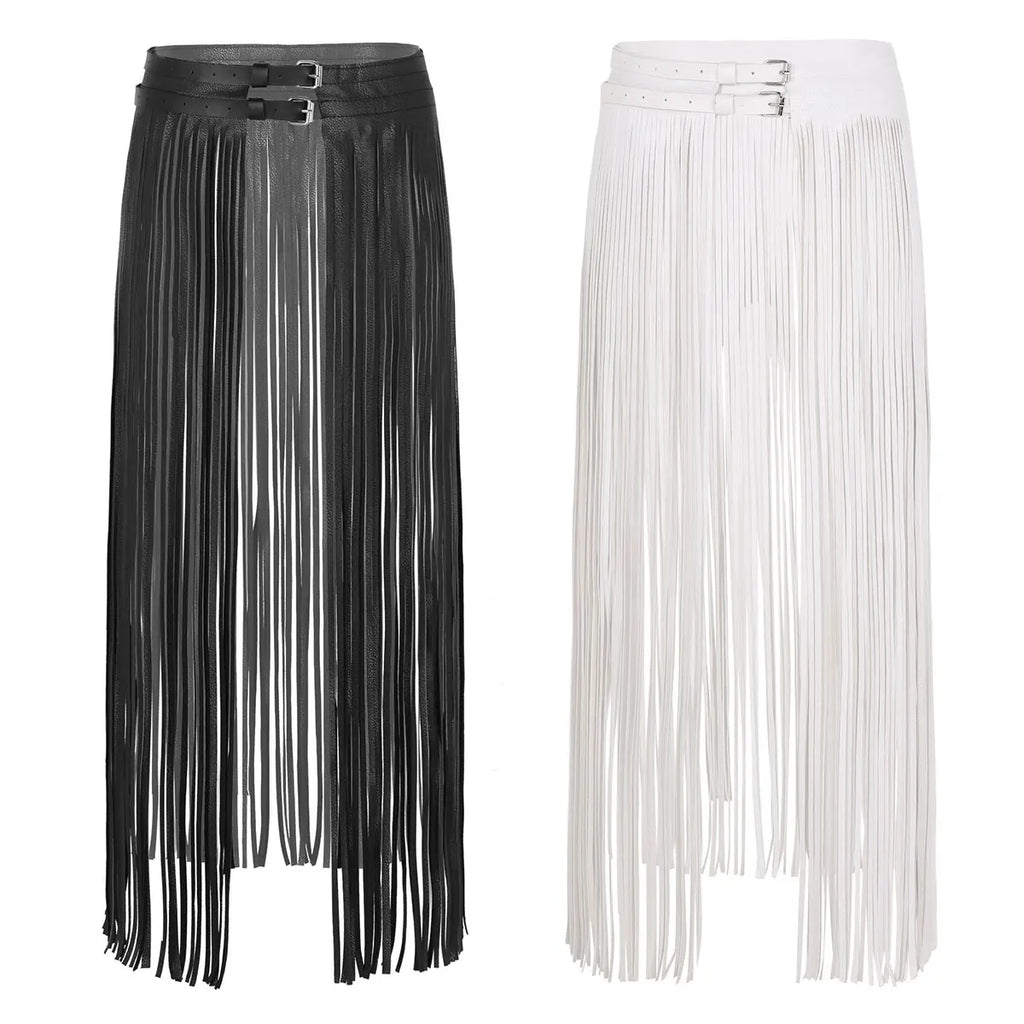 Goth Skirt with Fringe Detail