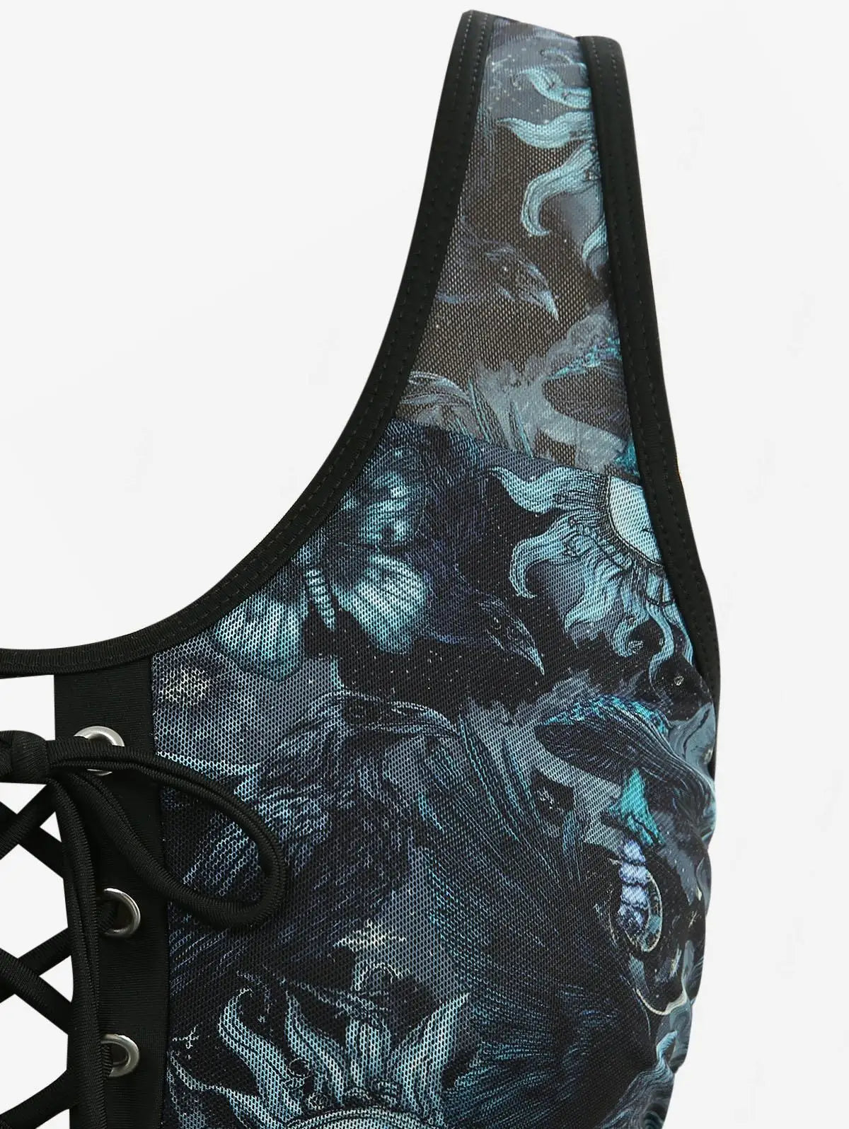 Gothic Bikini: Emo Celestial Raven Swimsuit
