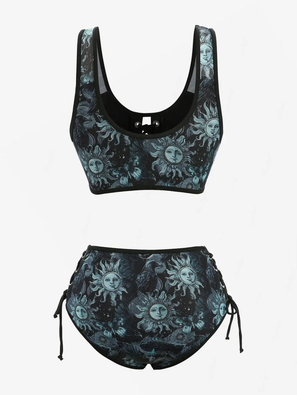 Gothic Bikini: Emo Celestial Raven Swimsuit