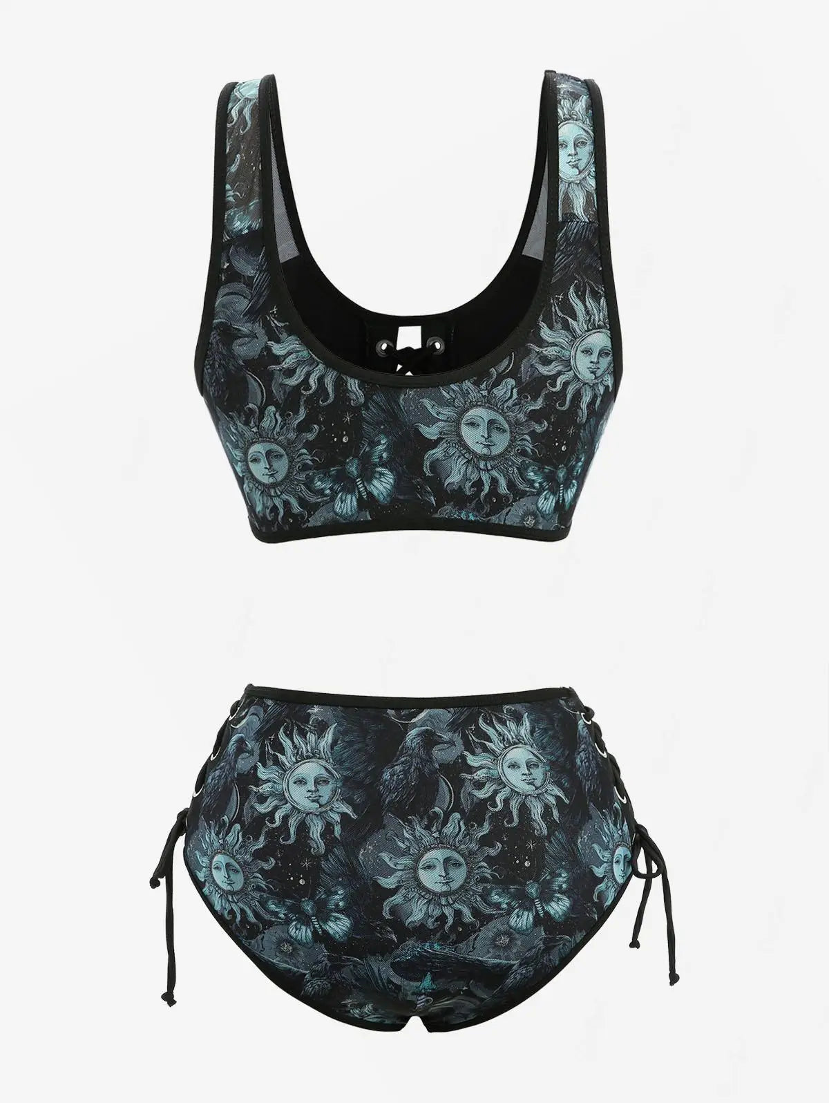 Gothic Bikini: Emo Celestial Raven Swimsuit