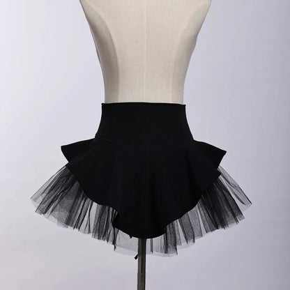 Gothic Corset Skirt With Tulle Detailing
