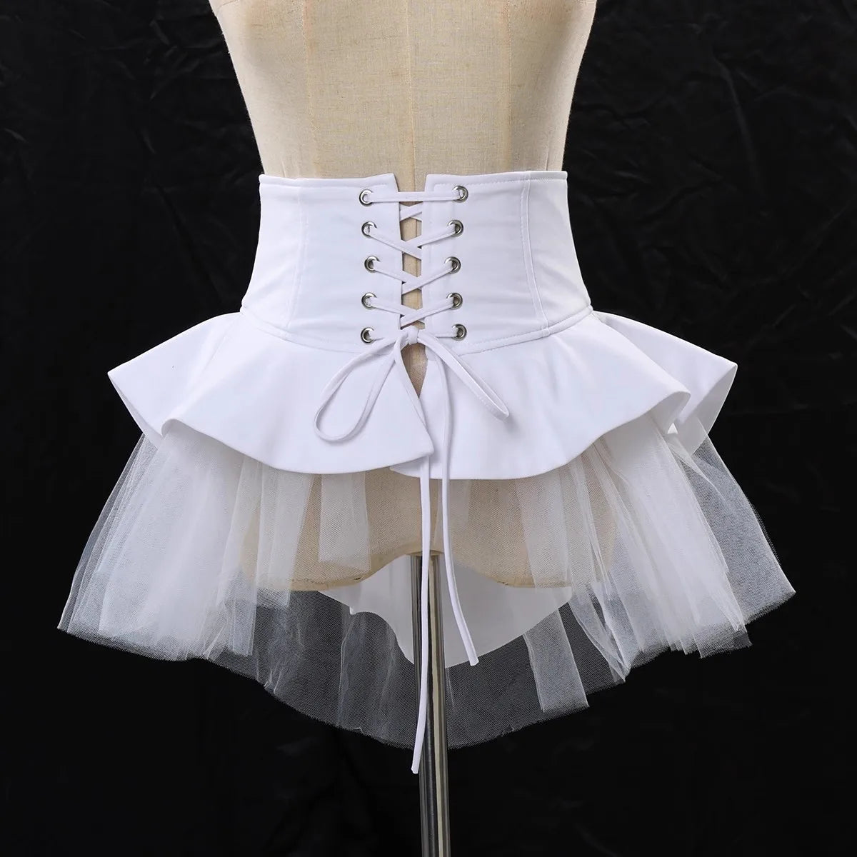 Gothic Corset Skirt With Tulle Detailing