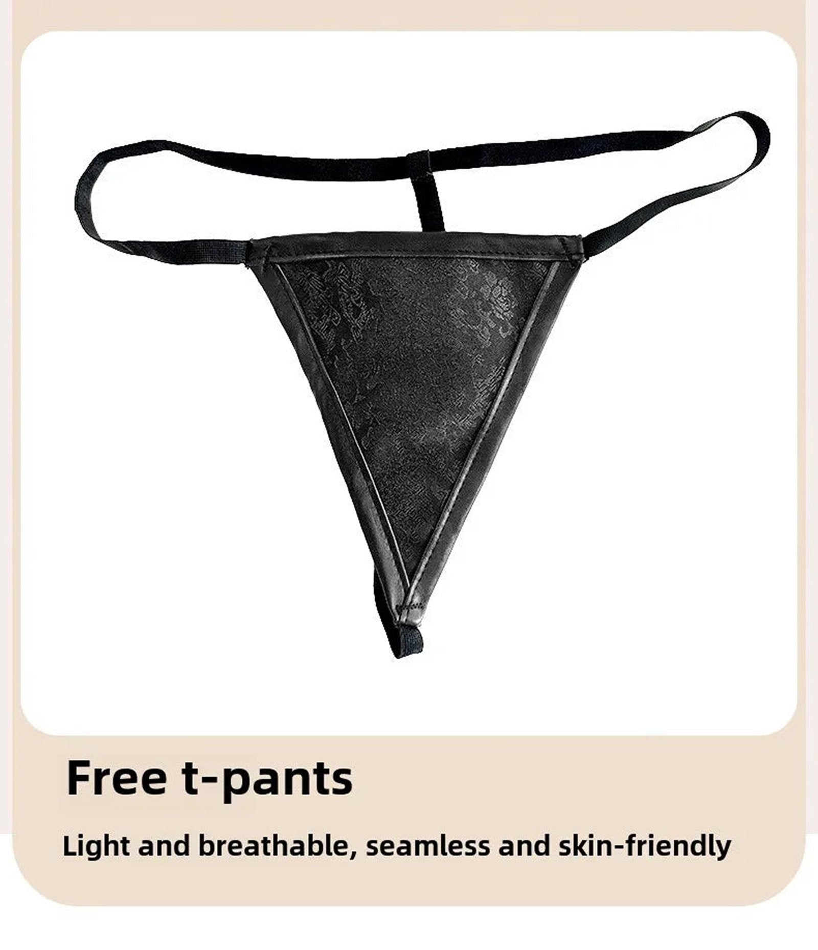 Black lightweight and breathable free t-pants, seamless and skin-friendly for comfortable wear