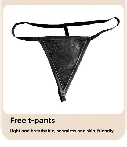 Black lightweight and breathable free t-pants, seamless and skin-friendly for comfortable wear