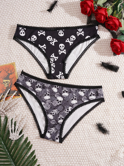 Gothic Halloween Panties Trendy Hipster Style