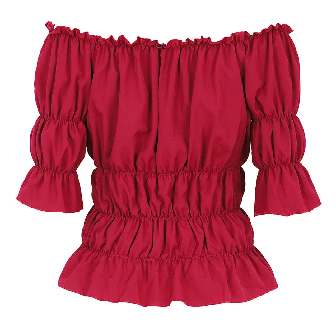 Gothic Red Corset Dress With Lace Trim