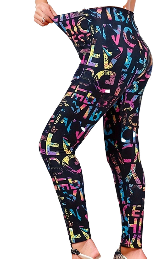 Graffiti Print Womens Leggings