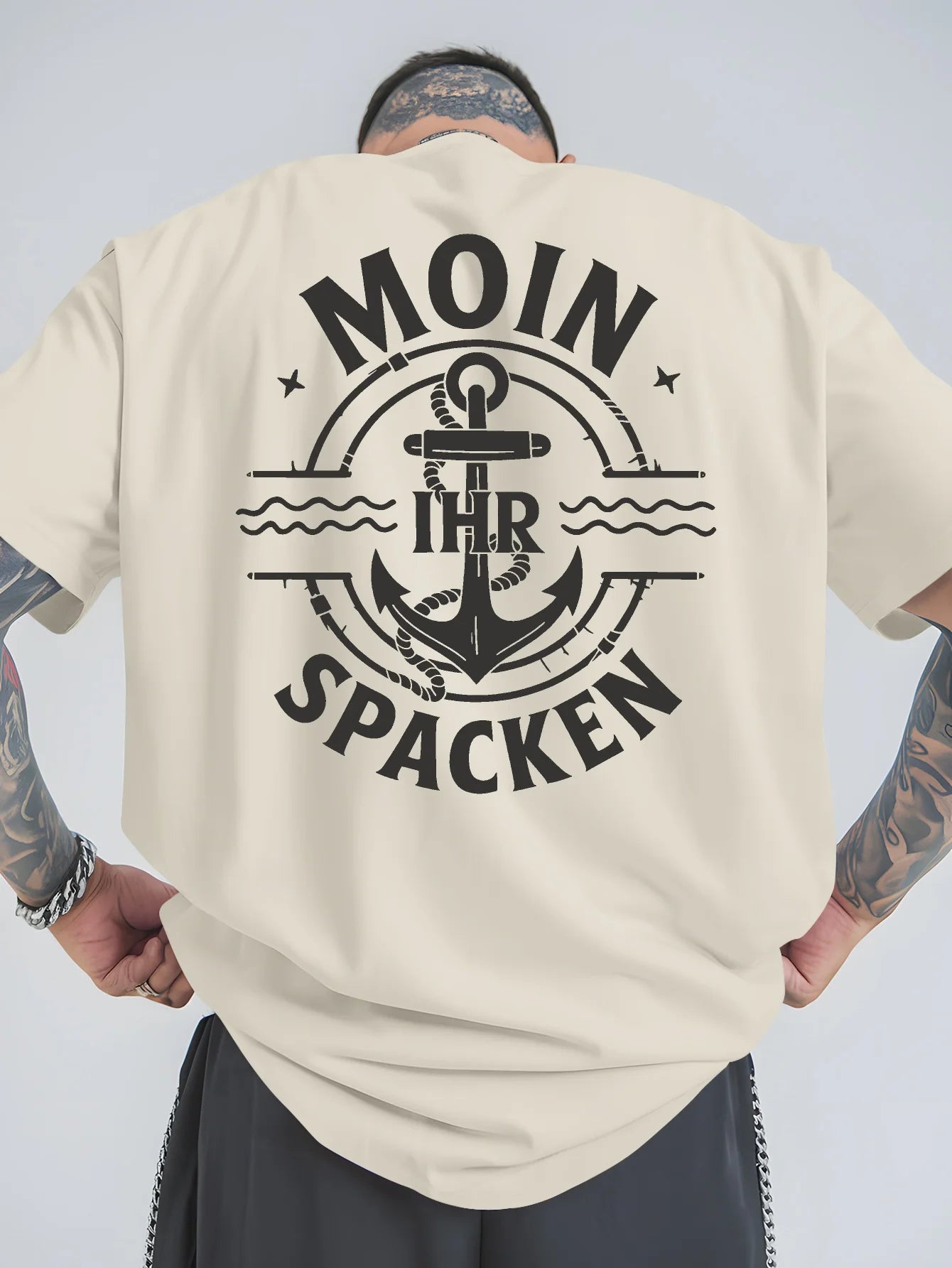 Graphic Men's T Shirt with Anchor Design