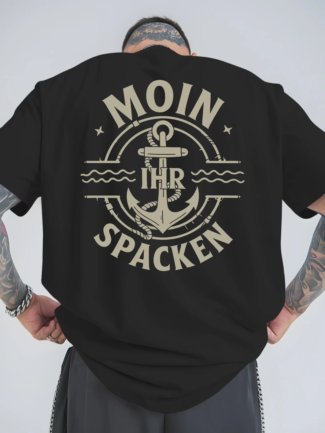 Graphic Men's T Shirt with Anchor Design
