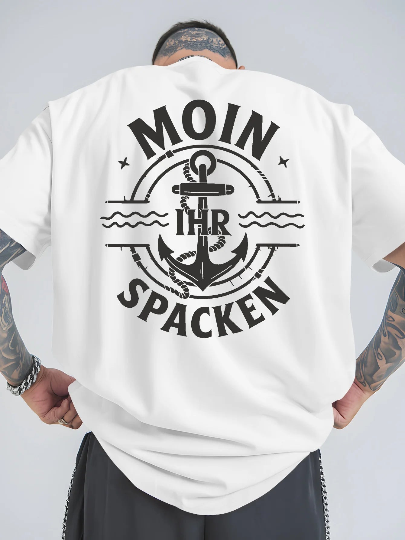 Graphic Men's T Shirt with Anchor Design