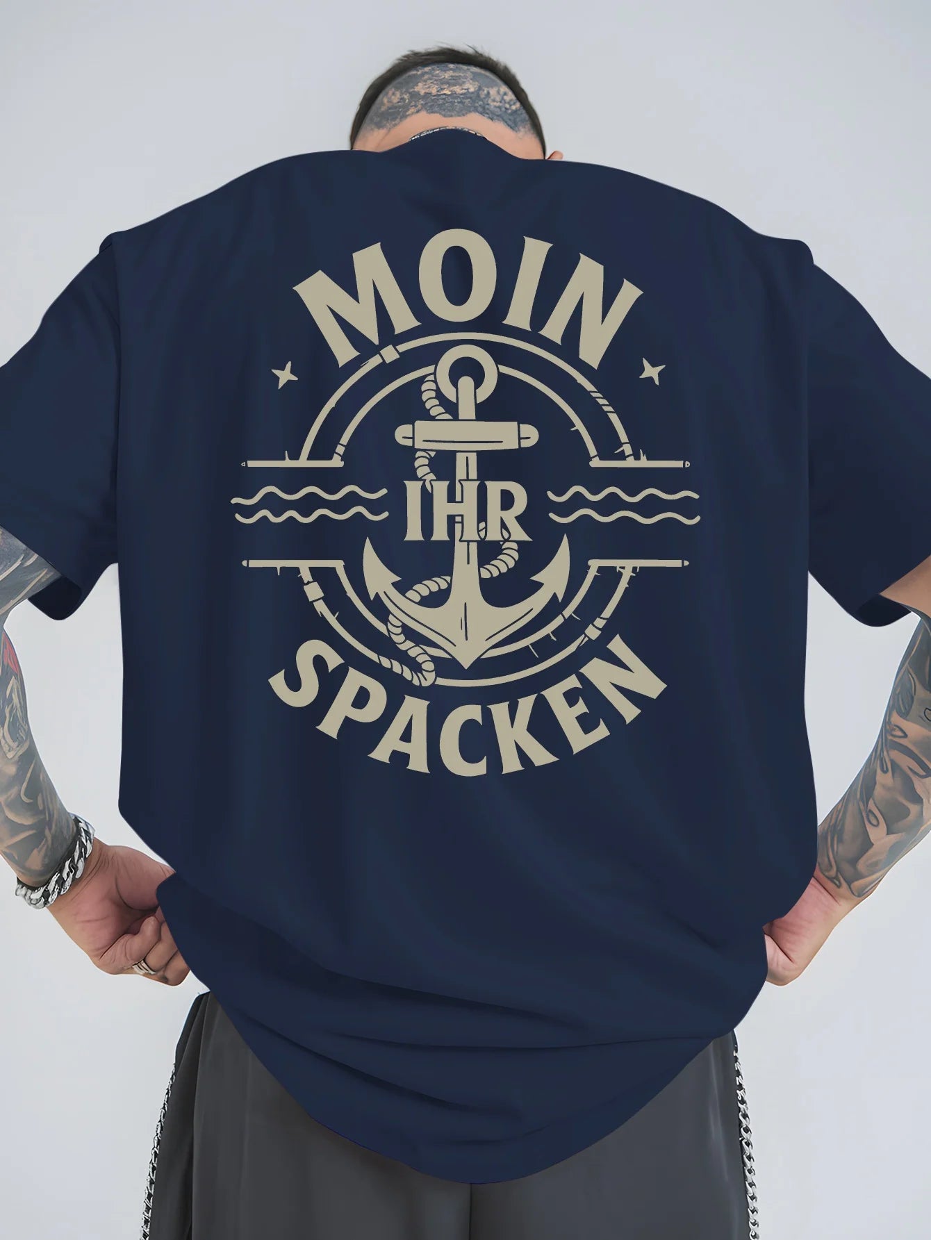Graphic Men's T Shirt with Anchor Design