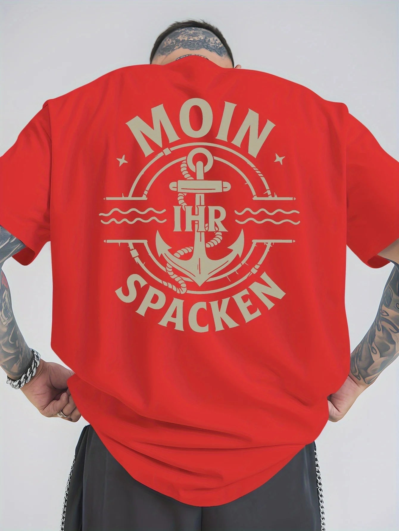 Graphic Men's T Shirt with Anchor Design