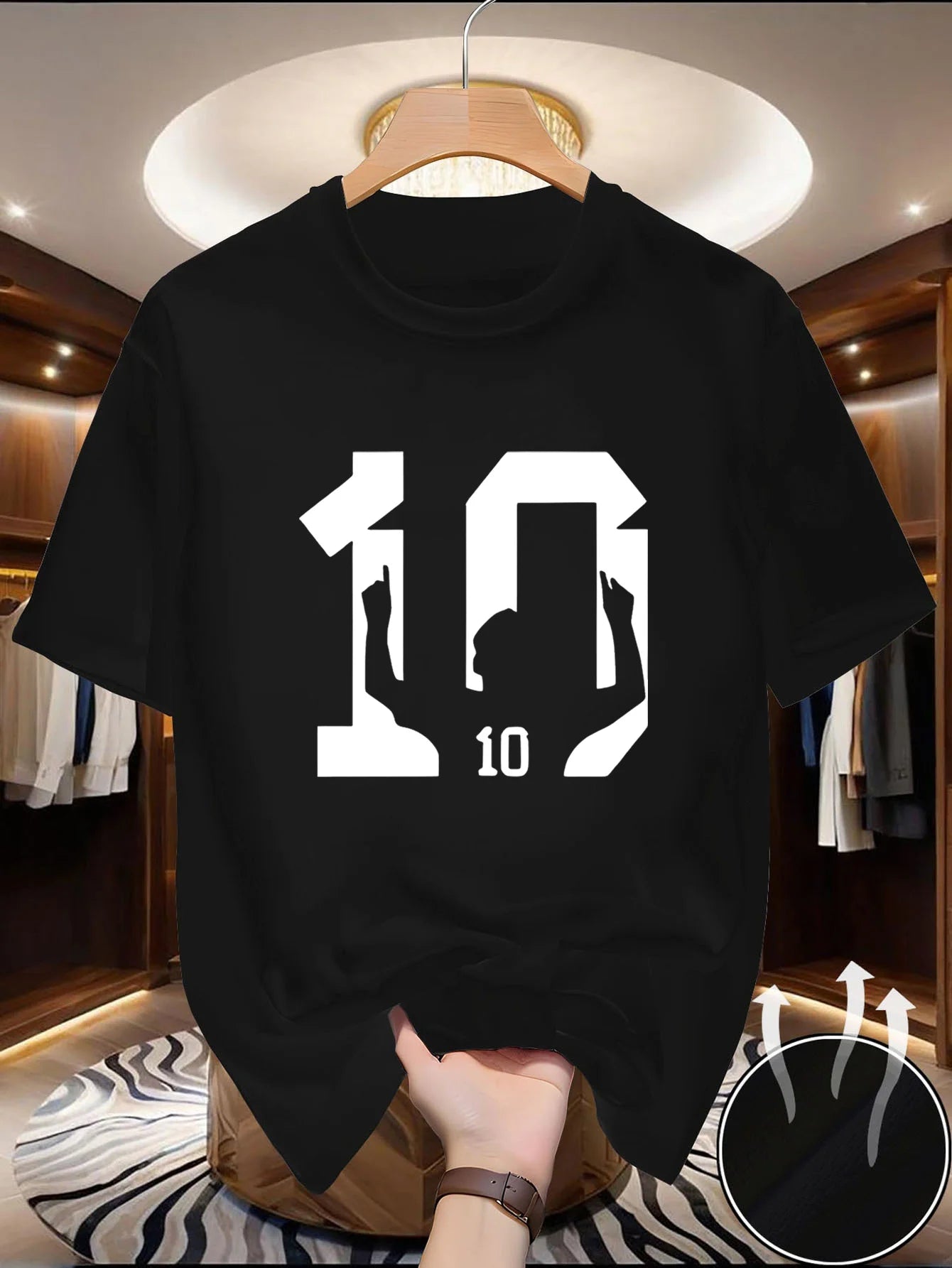 Graphic Men's T Shirt - Trendy Black Design