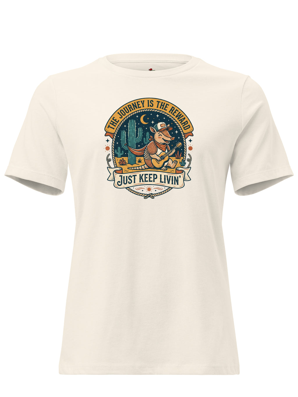 LuckeLadybug LLC Graphic Tee Clothing with Retro Monkey Design and Motivational Quote