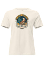 LuckeLadybug LLC Graphic Tee Clothing with Retro Monkey Design and Motivational Quote