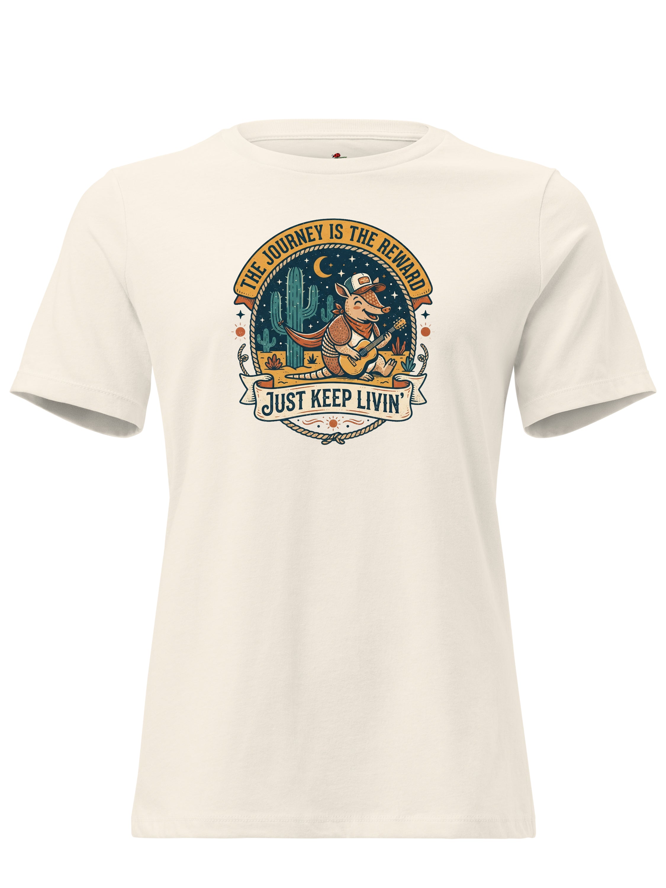 LuckeLadybug LLC Graphic Tee Clothing with Retro Monkey Design and Motivational Quote