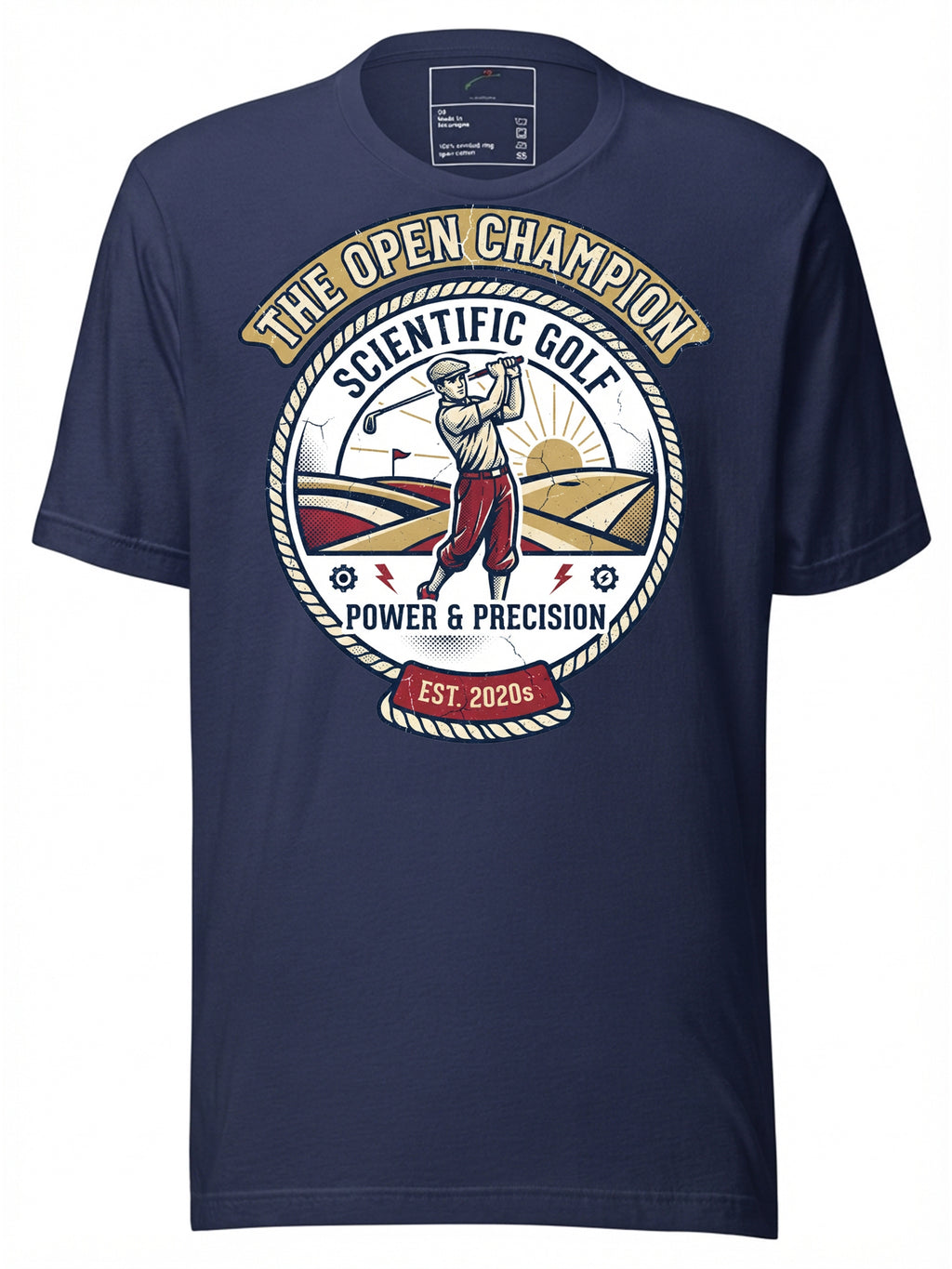 LuckeLadybug LLC navy graphic tee clothing featuring The Open Champion golf design