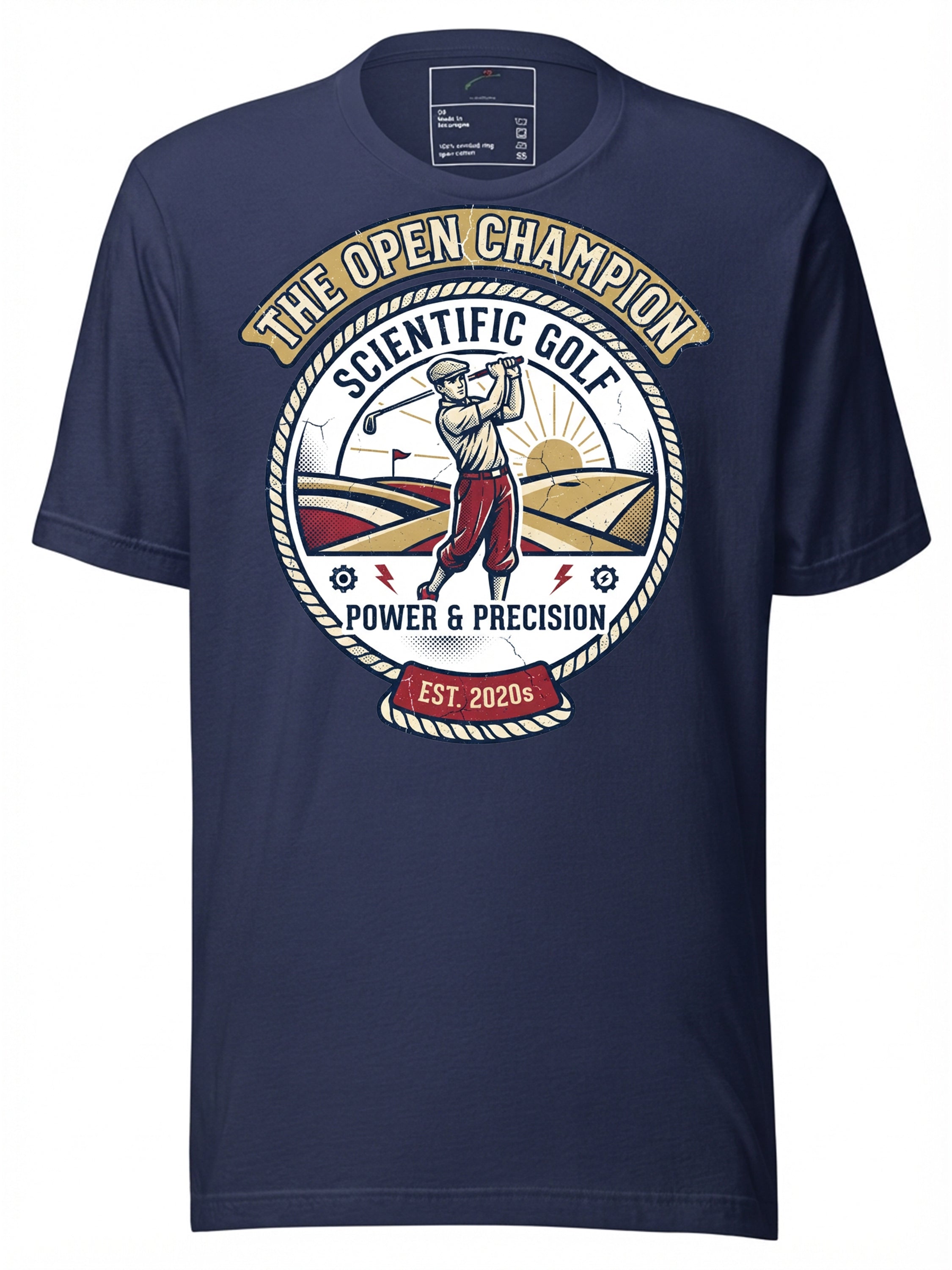 LuckeLadybug LLC navy graphic tee clothing featuring The Open Champion golf design