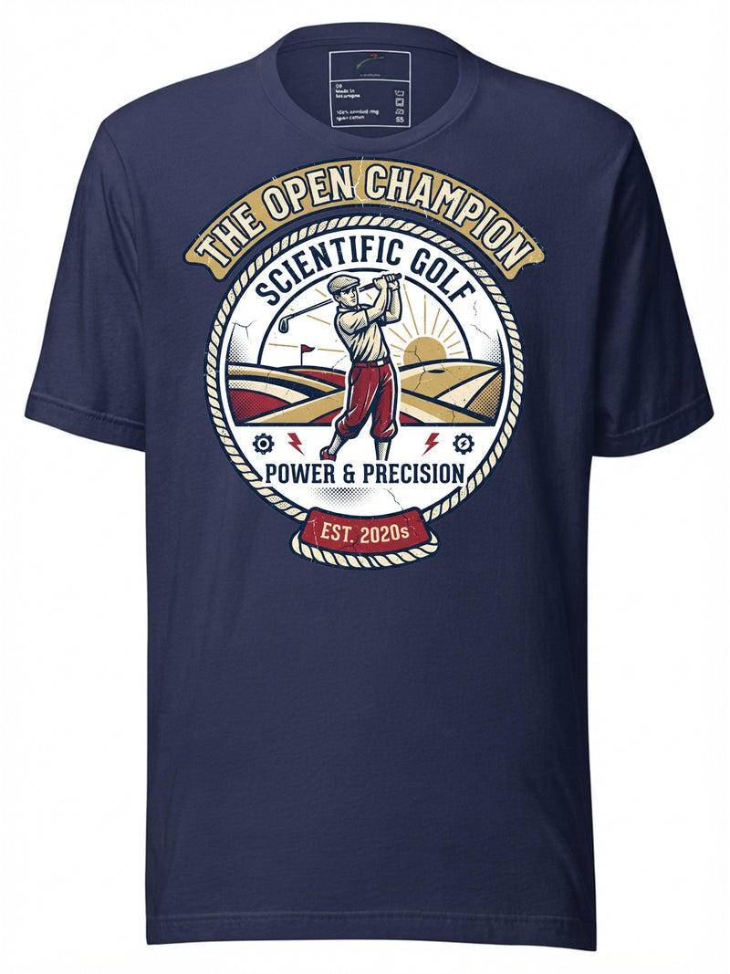 LuckeLadybug LLC navy graphic tee clothing featuring The Open Champion golf design