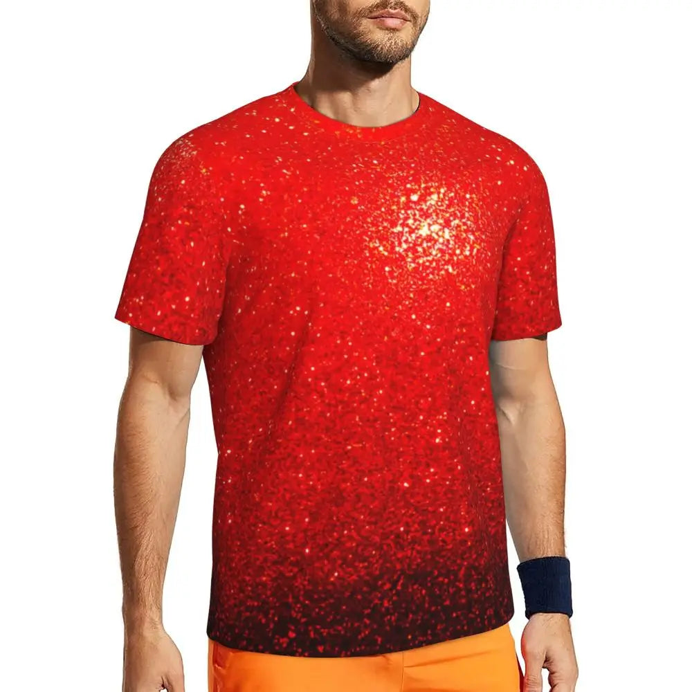 Graphic Tee Clothing - Red Glitter Style