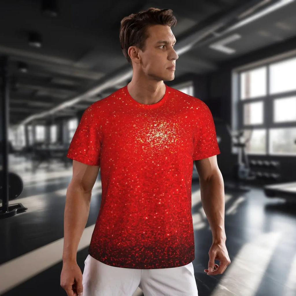 Graphic Tee Clothing - Red Glitter Style