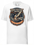 LuckeLadybug LLC graphic tees t shirt featuring a vintage lunar descent mission design