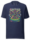 Navy Urban Explorer Visionary Graphic Tees T Shirt with Colorful Design for Stylish Outfits