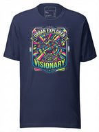 Navy Urban Explorer Visionary Graphic Tees T Shirt with Colorful Design for Stylish Outfits