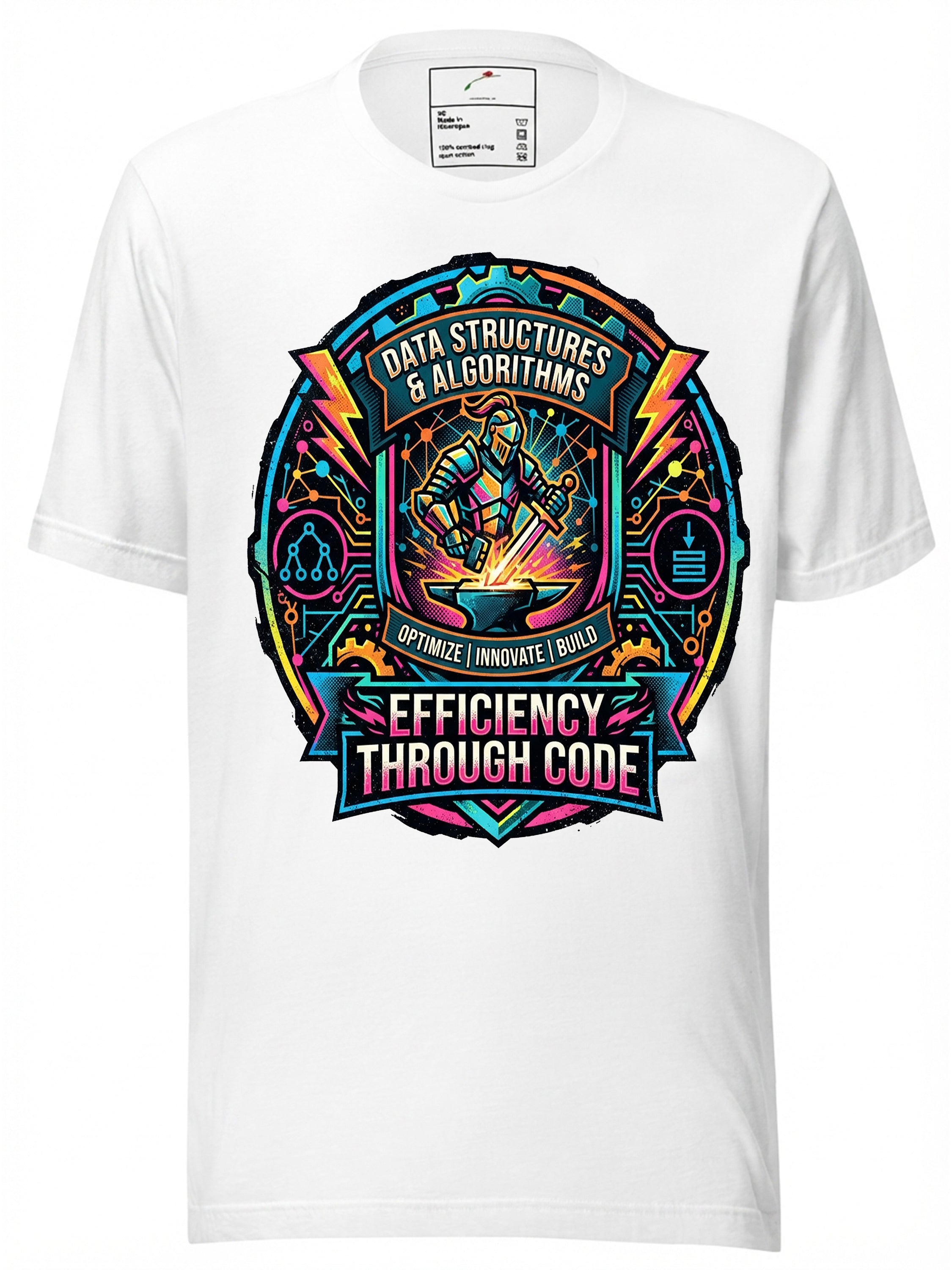 LuckeLadybug LLC graphic tees t shirt featuring colorful Data Structures and Algorithms design
