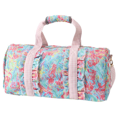 Adorable Green Floral Travel Bag For Stylish Babies And Toddlers - LuckeLadybug LLC