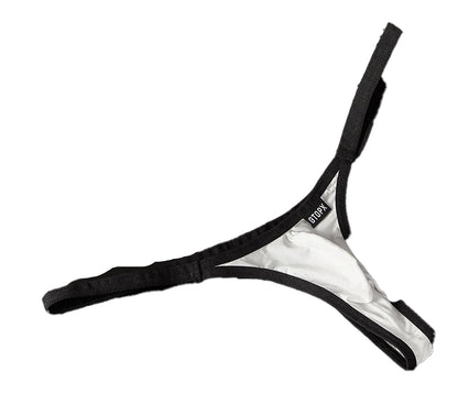 LuckeLadybug men's ultra thin thong underwear in black and white for comfortable daily wear