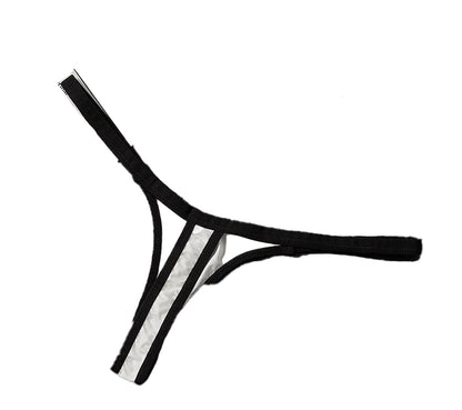 LuckeLadybug men's ultra thin thong underwear in black with stylish detailing for comfort and support