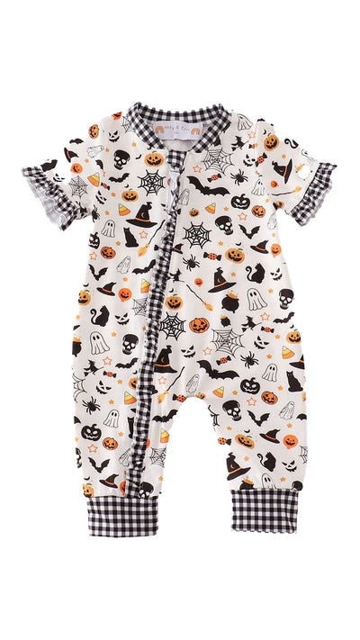 Halloween Zip Girl Romper