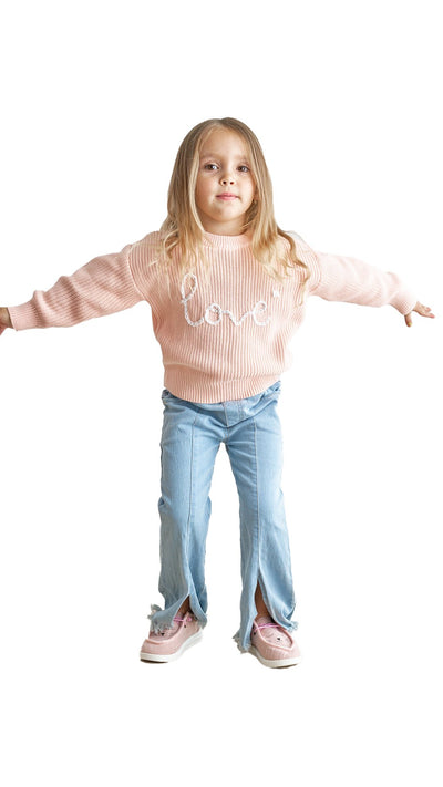 Adorable Hand-Made Love Sweater: Cozy Up Your Little One In Style! - LuckeLadybug LLC