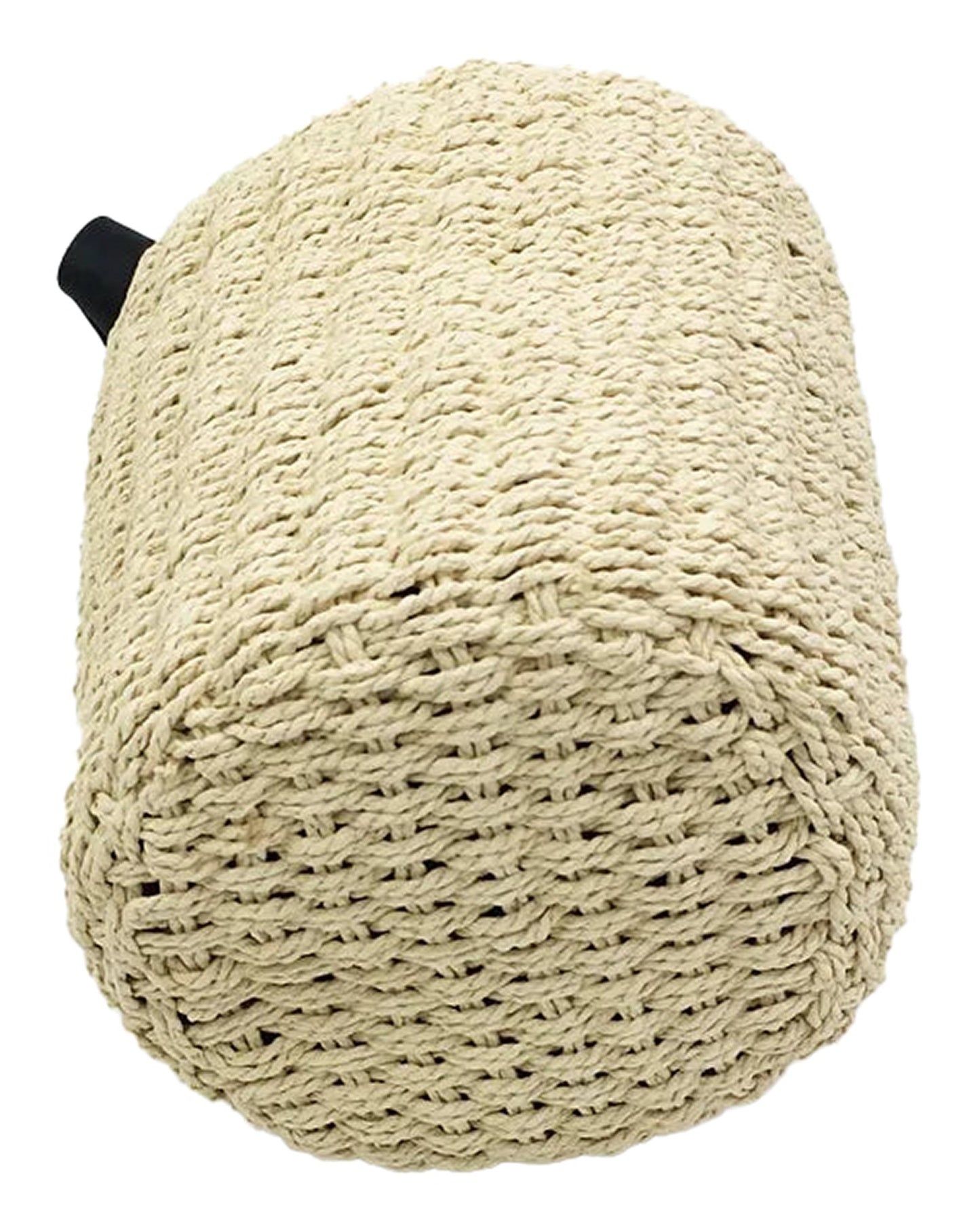 Handmade straw beach bag for women designed with a round shape and durable weave for summer outings