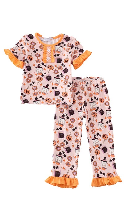 Happy Halloween Girl Pajamas Set