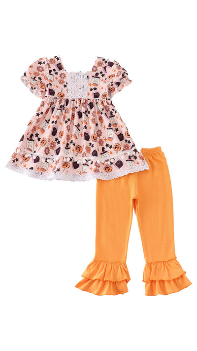 Happy Halloween Girl Pants Set