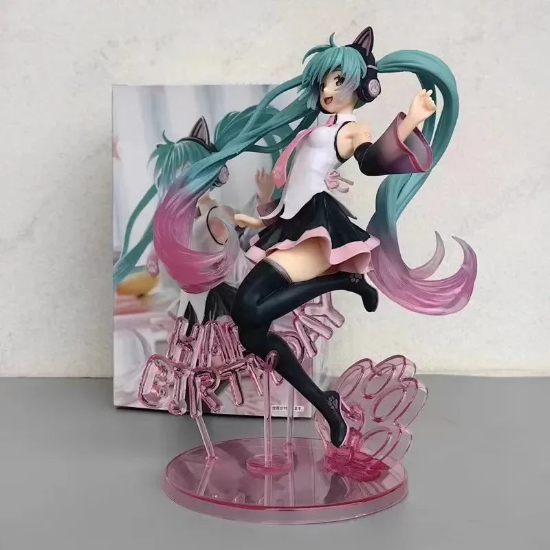 Hatsune and Miku figurine with vibrant colors and dynamic pose for collectors and fans
