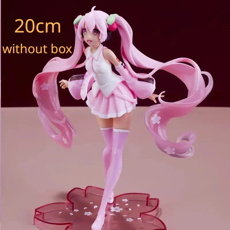 20cm Hatsune and Miku figurine in pink with vibrant details, perfect for collectors