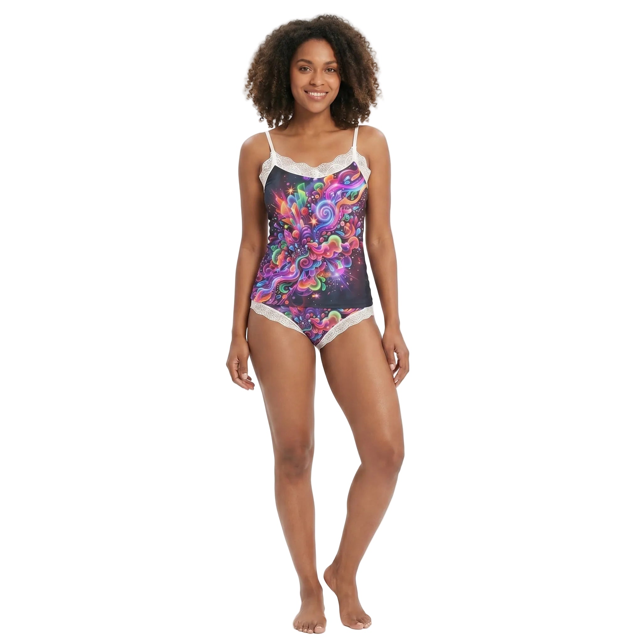 Candy Dreams Women’s Lace Edge Pajama Set