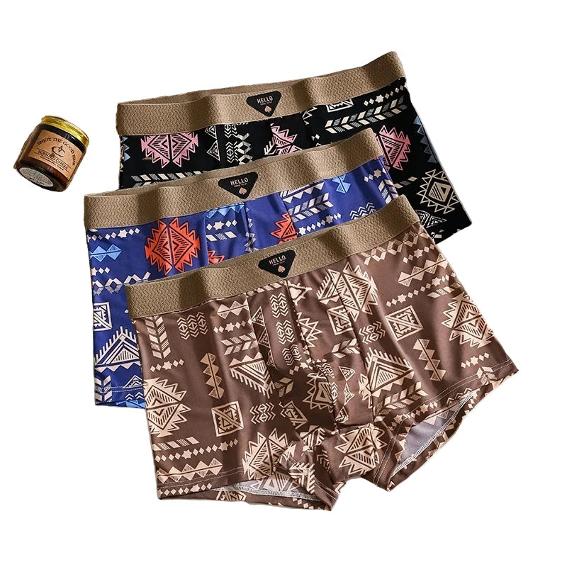 Mens Ice Silk Boxer Shorts Stylish Comfort