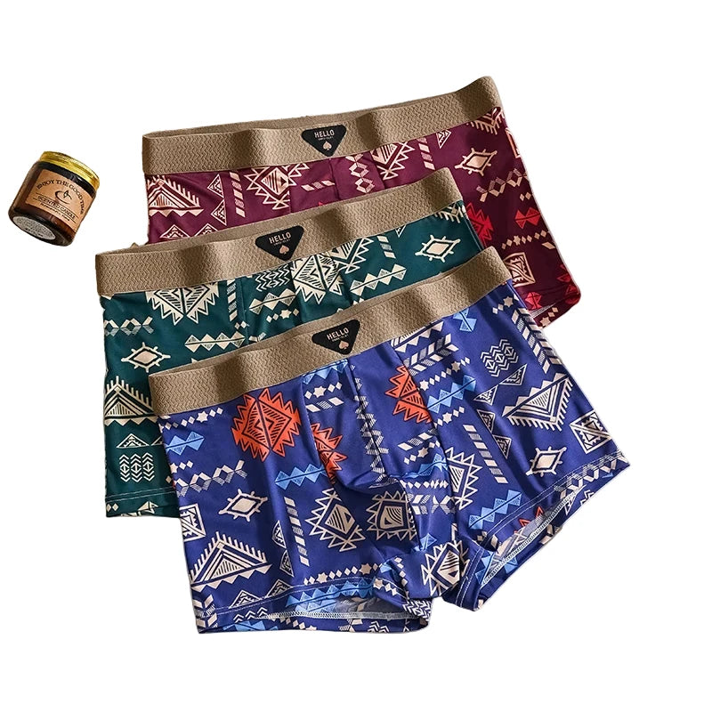 Mens Ice Silk Boxer Shorts Stylish Comfort