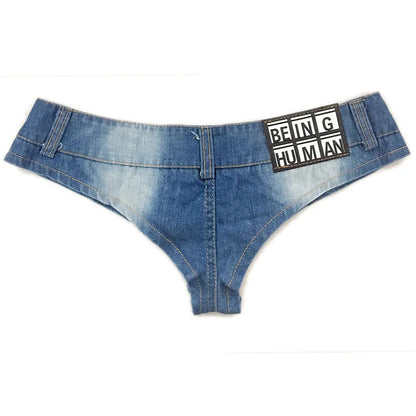 High Cut Denim Booty Shorts For Trendy Style