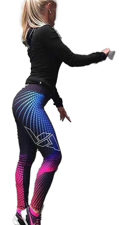 High Waist Printed Leggings For Women