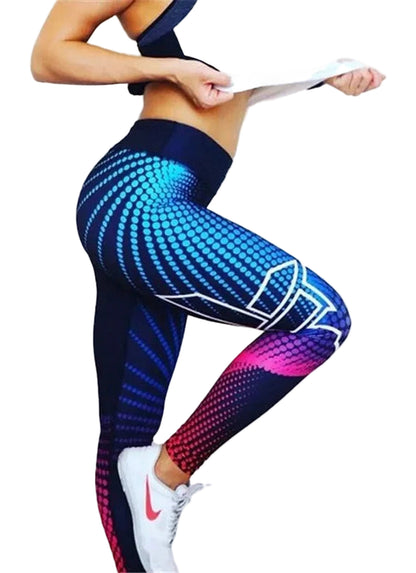 High Waist Printed Leggings For Women