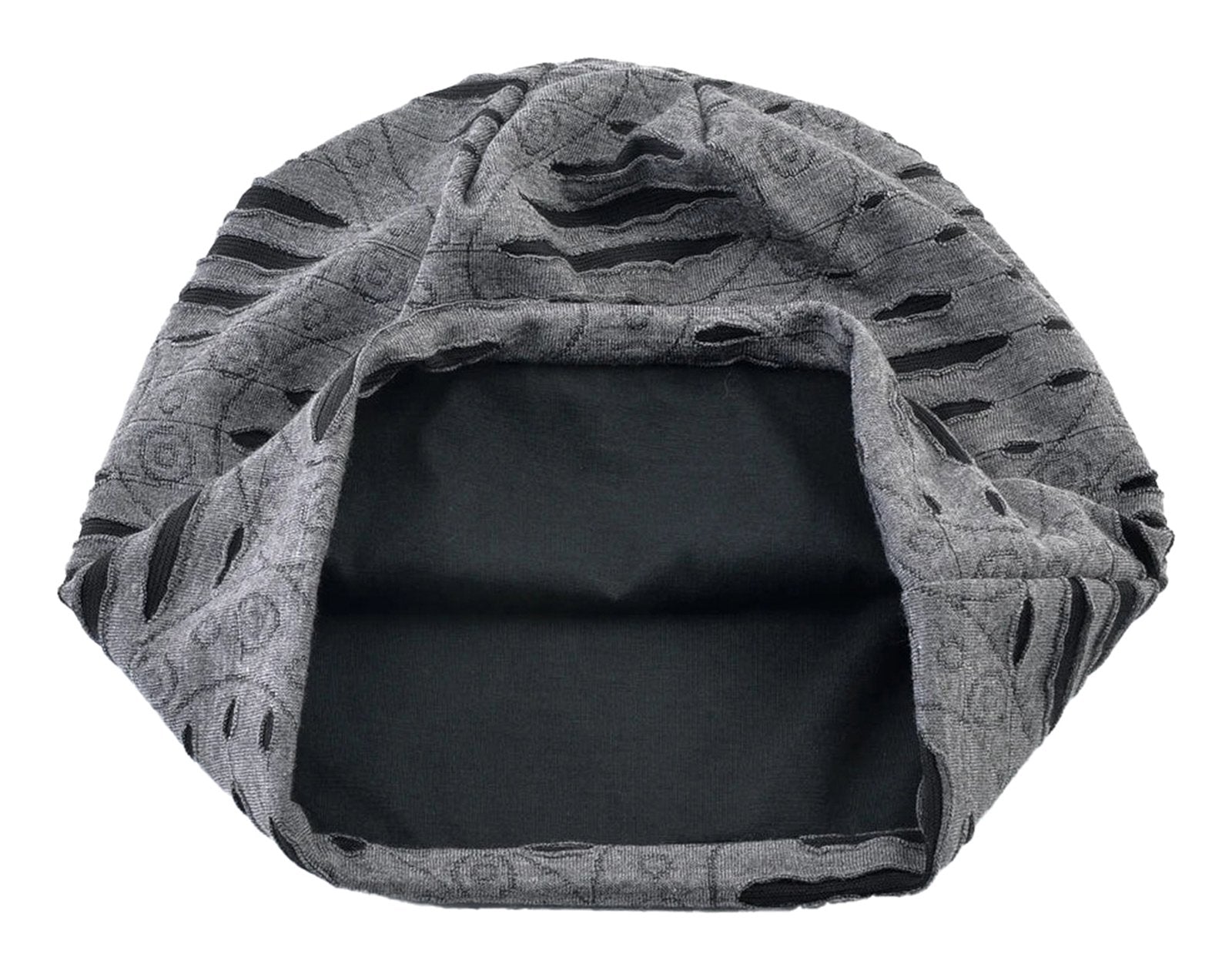 Stylish LuckeLadybug LLC hip hop beanie hat with unique distressed design and soft interior lining