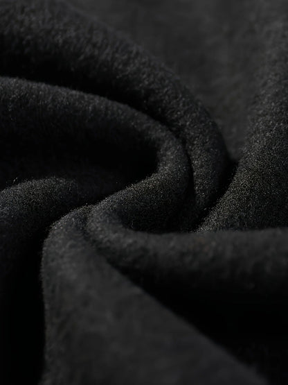 Close-up of soft black fabric showcasing the comfort of a hockey mom hoodie