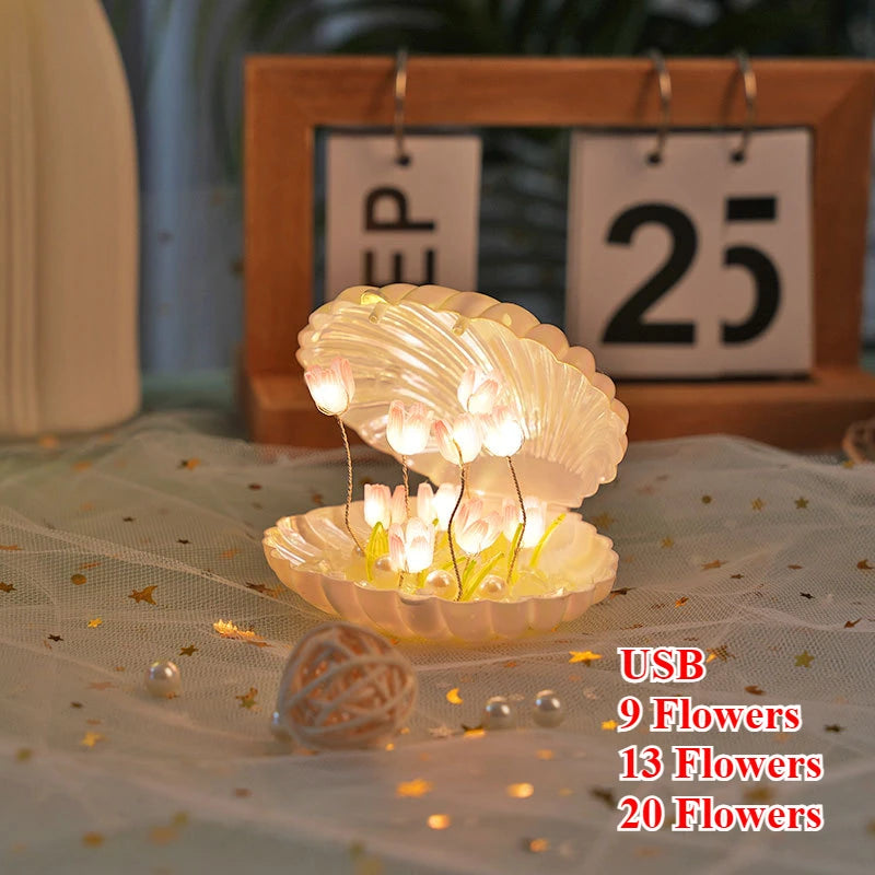 LED Flower Shell Lamp for Interior Home Decor Ideas