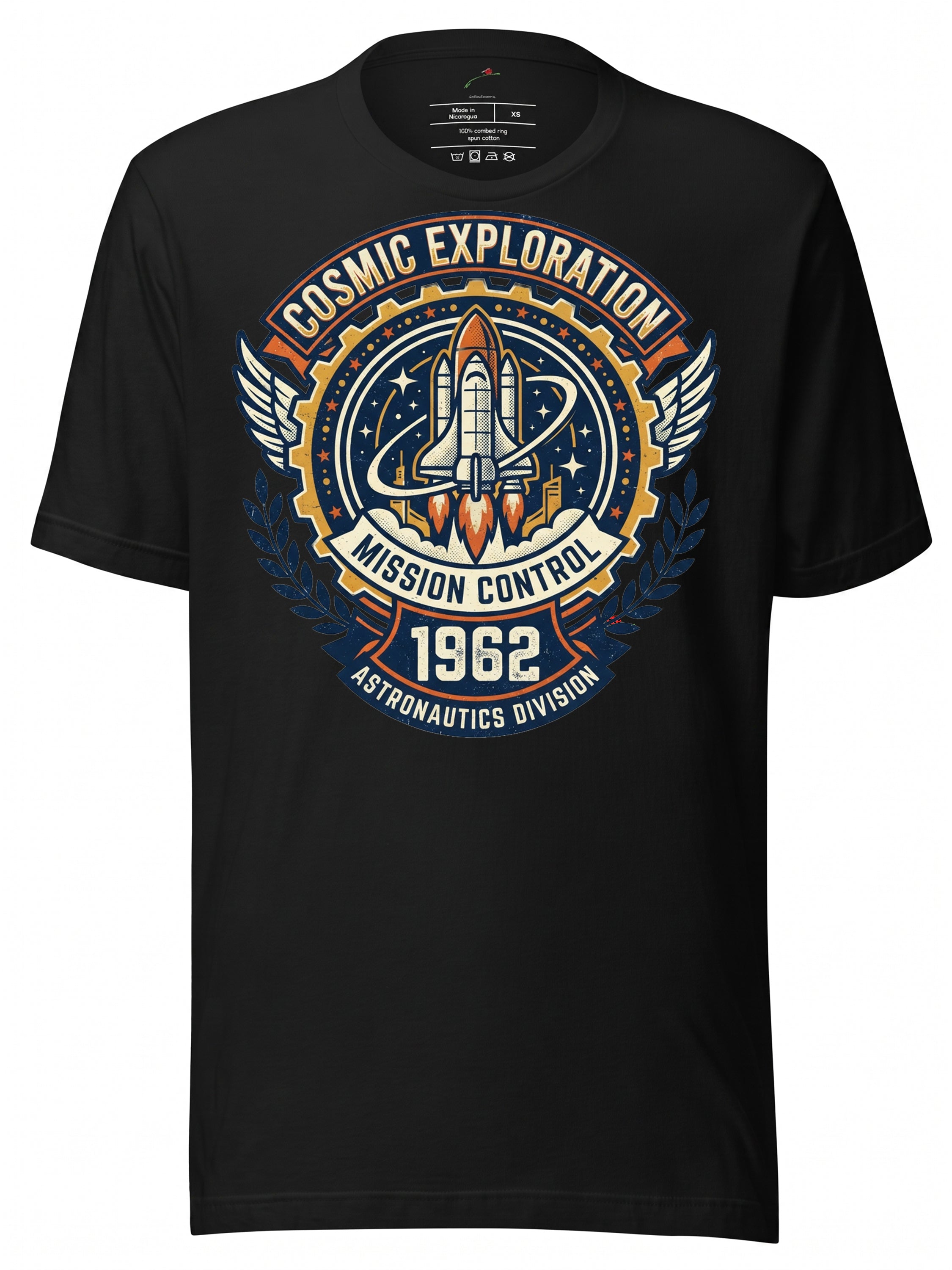 Cosmic Exploration T-Shirt featuring a rocket design for Houston Astros fans