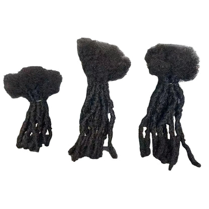 LuckeLadybug LLC human hair dreadlock extensions in various lengths for stylish hair transformations